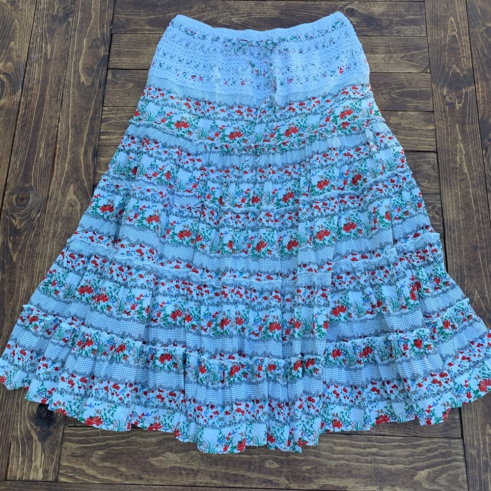 LAPIS 5 tiered midi skirt - Cottagecore 🌱